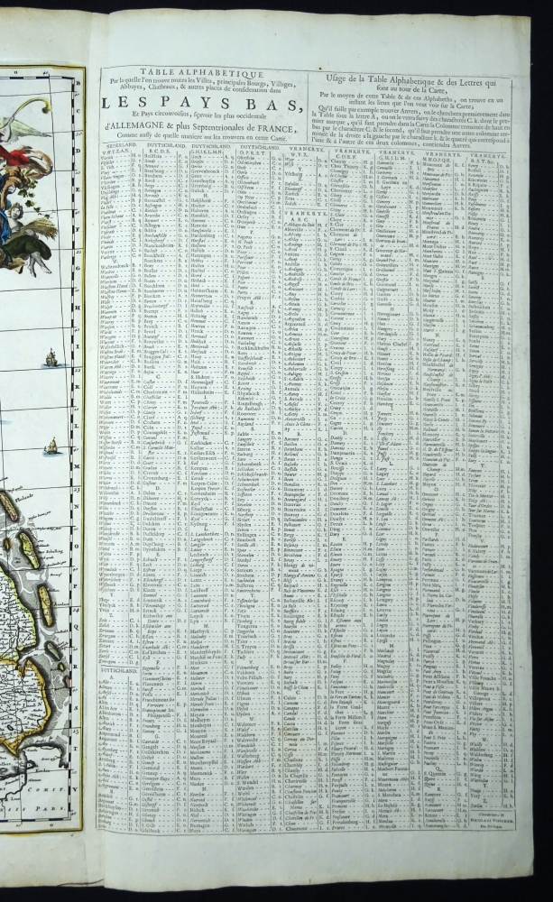 Belgica, Paises Bajos, Luxemburgo, N. Visscher, 1690, Germaniae Inferioris XVII Provinciarum Acuratissima Tabula Nuperrime edita per Nicolaum Visscher