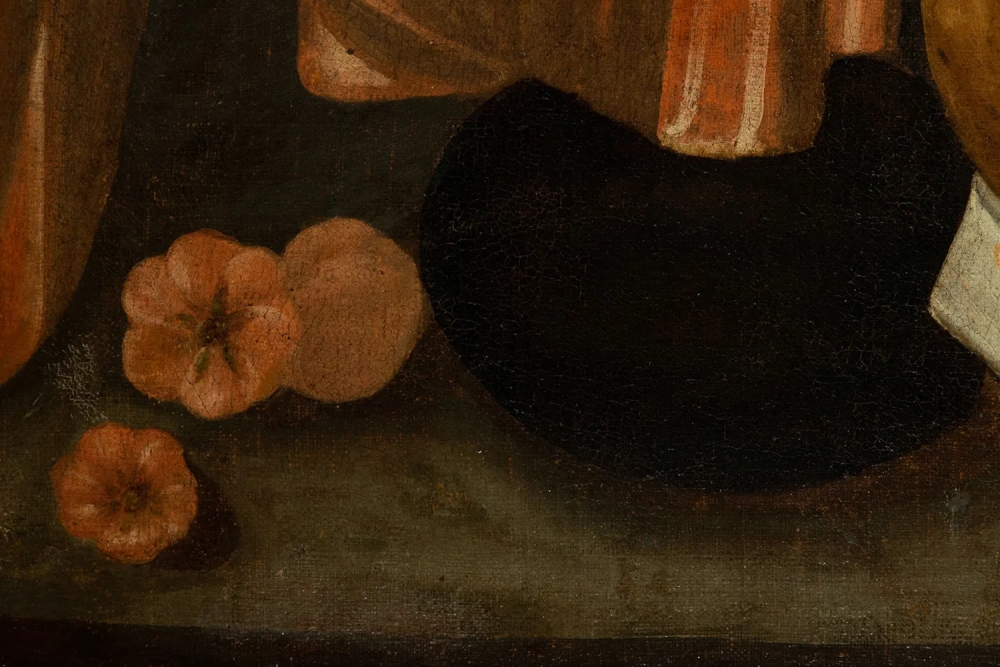 Pareja de bodegones con frutas de verano y aves, atribuídos a Blas de Ledesma, escuela española de finales del siglo XVII