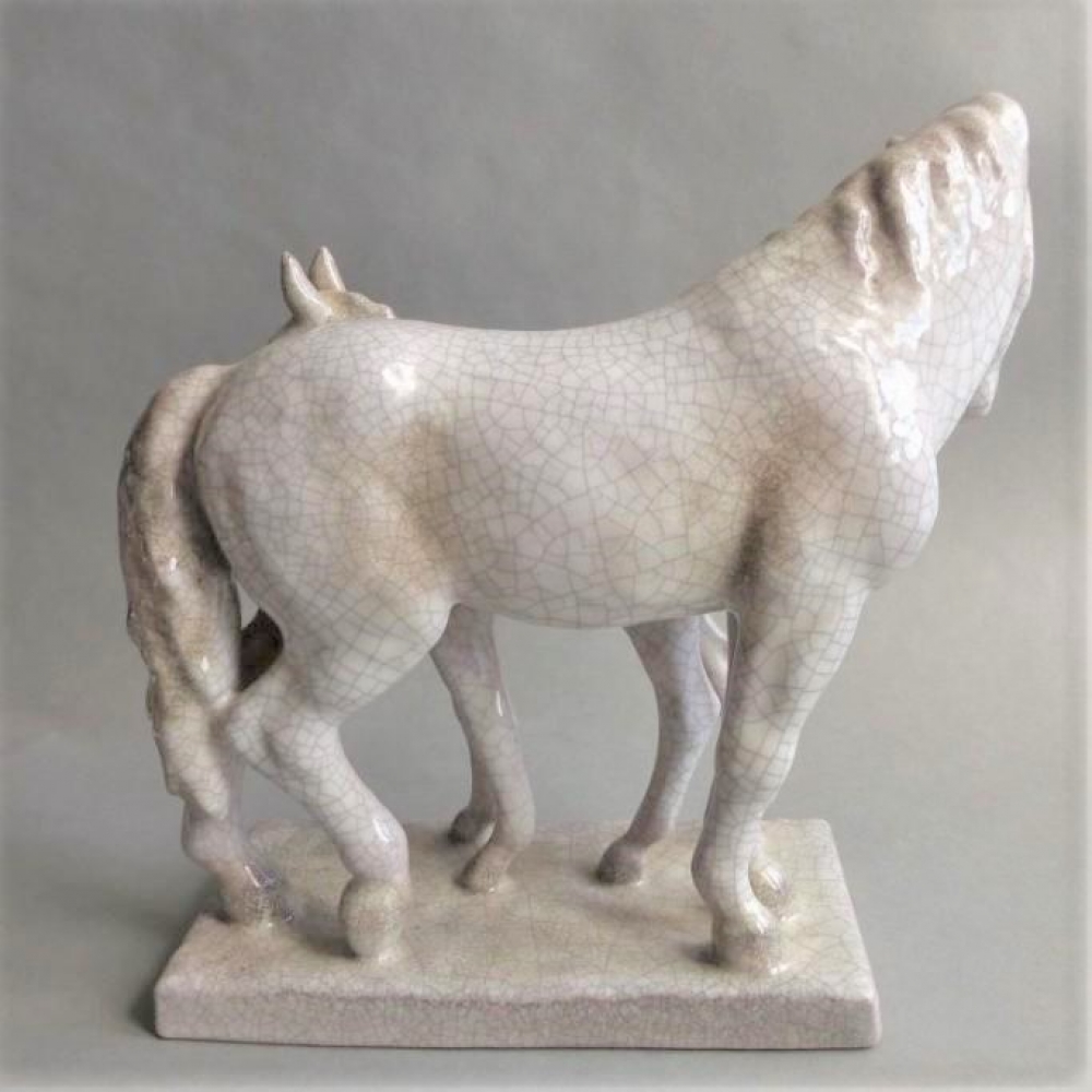 Caballos de cerámica de A. Wagner para la Karlsruher Majolika, 1963