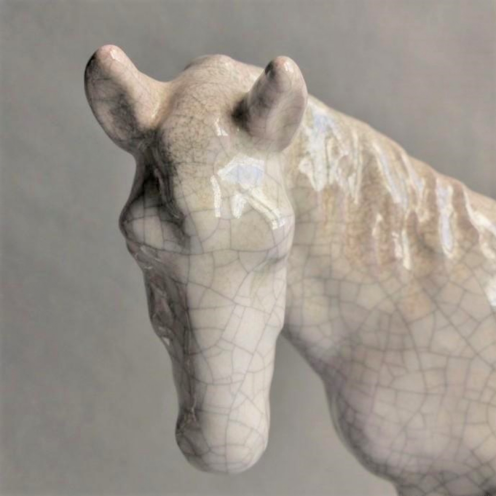 Caballos de cerámica de A. Wagner para la Karlsruher Majolika, 1963