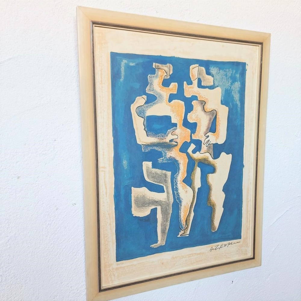 Litografía de Zadkine Ossip, ”Les deux ossip”, 1963