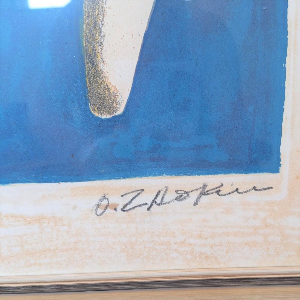 Litografía de Zadkine Ossip, ”Les deux ossip”, 1963