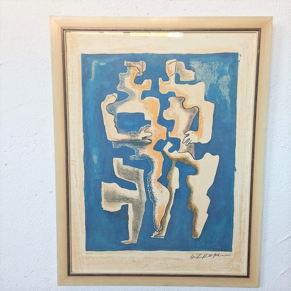 Litografía de Zadkine Ossip, ”Les deux ossip”, 1963