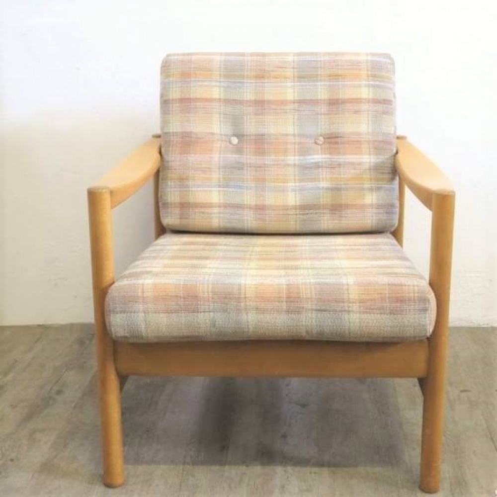 Dos sillones de diseño de Walter Knoll con su tejido original, 1960 - 1970
