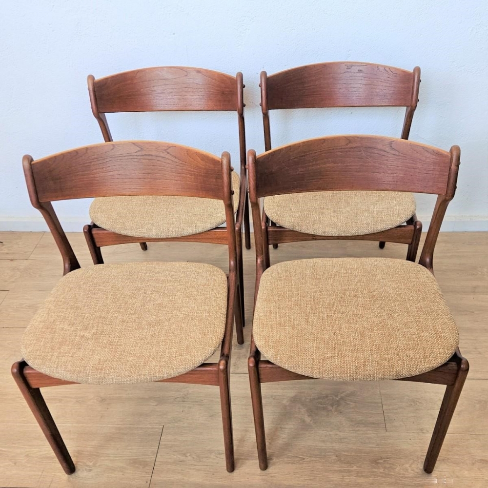 Seis sillas mid-century de Erik Buch para OD Møbelfabrik, 1960 - 1965
