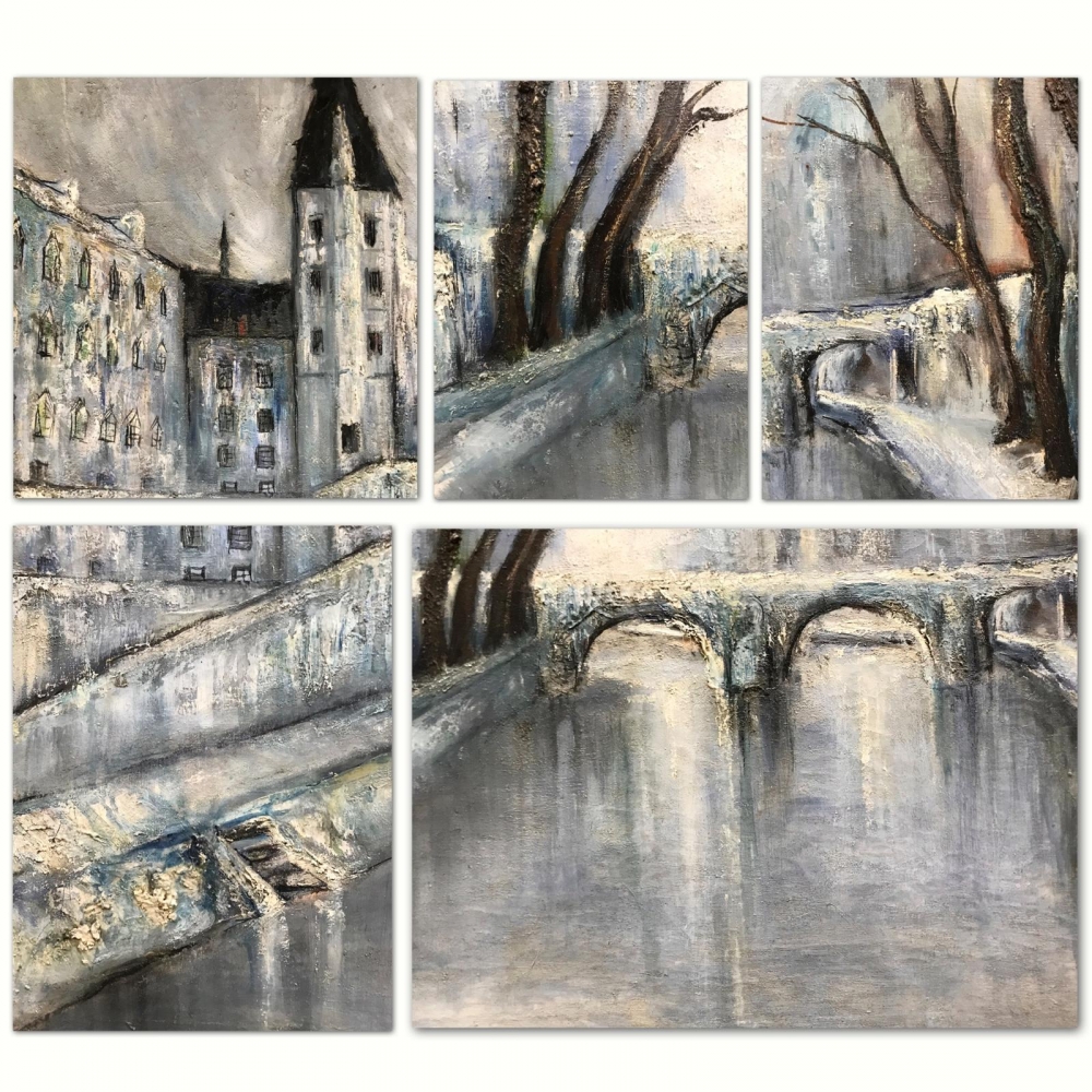 ”Puente sobre el Sena, París”, José García Torres (1934), París 1959