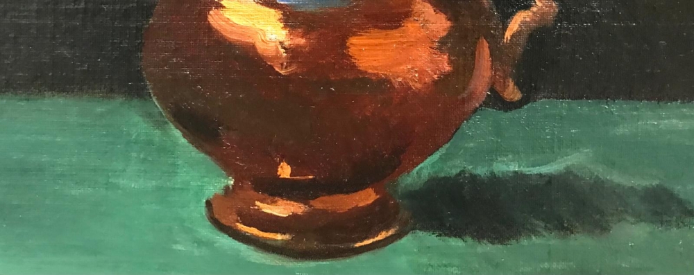 ”Still Life with Red and Yellow Poppies in a Vase”, Philip Naviasky (1894-1983), años 20-30 del siglo XX