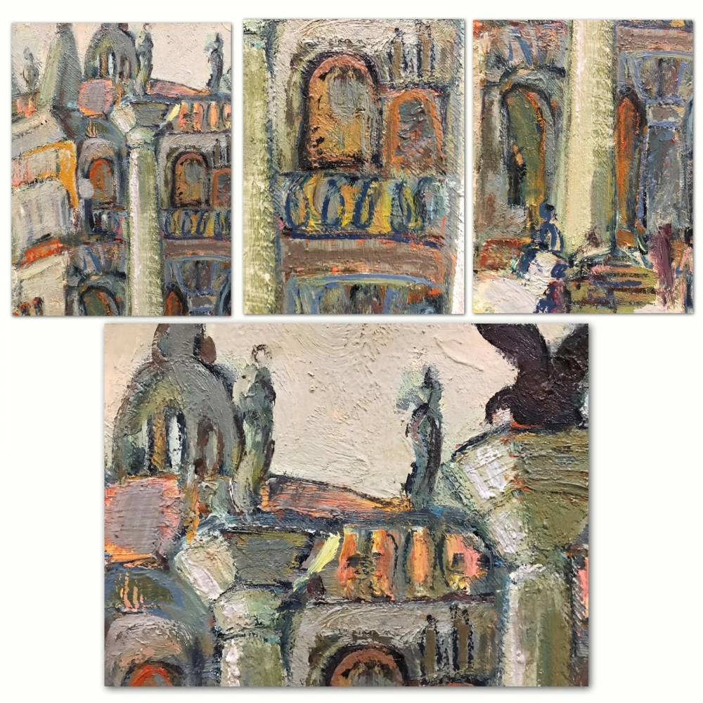 “Piazzetta di San Marco verso il Bacino, Venezia”, Escuela italiana, años 40-50 del s. XX