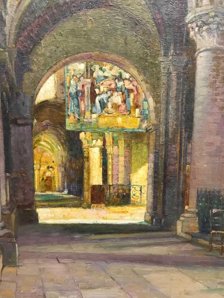 “Intérieur de la Cathédrale Notre Dame de Reims”, Pierre Gaston Rigaud (1874-1939),1910