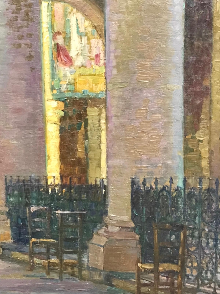 “Intérieur de la Cathédrale Notre Dame de Reims”, Pierre Gaston Rigaud (1874-1939),1910
