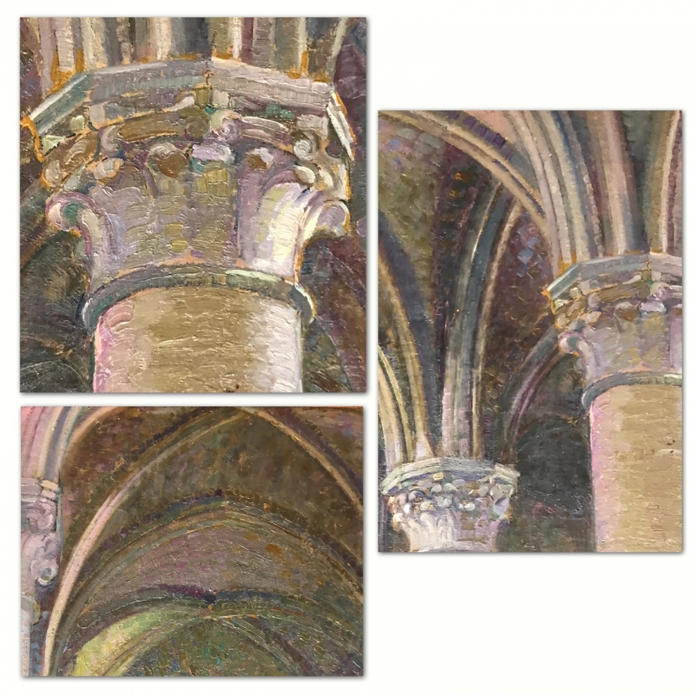 “Intérieur de la Cathédrale Notre Dame de Reims”, Pierre Gaston Rigaud (1874-1939),1910
