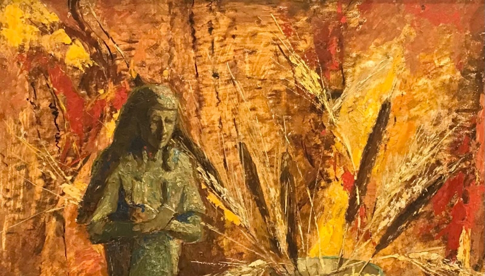 “Naturaleza Muerta con Ushabti y Jarrón”, Virginie Cokelberghs (1893-1967), ca. 1945