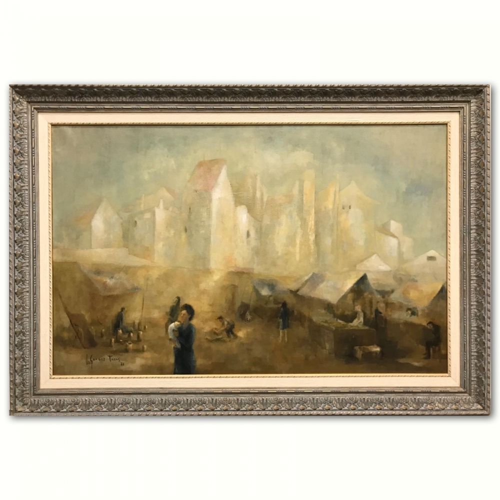 ”Mercado en Altea”, José García Torres (1934-?), 1973