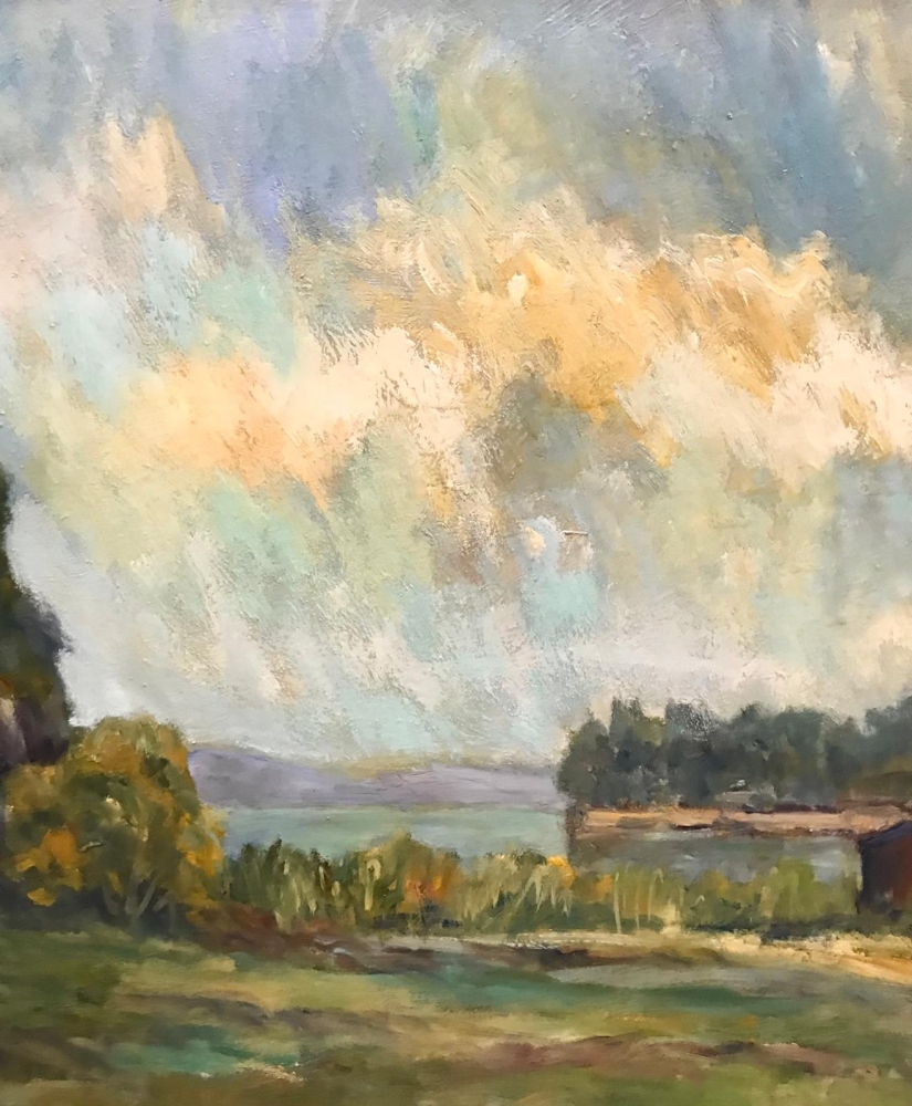 \"Paisaje con Casa junto al Lago\", Guido Frick (1947), 1976