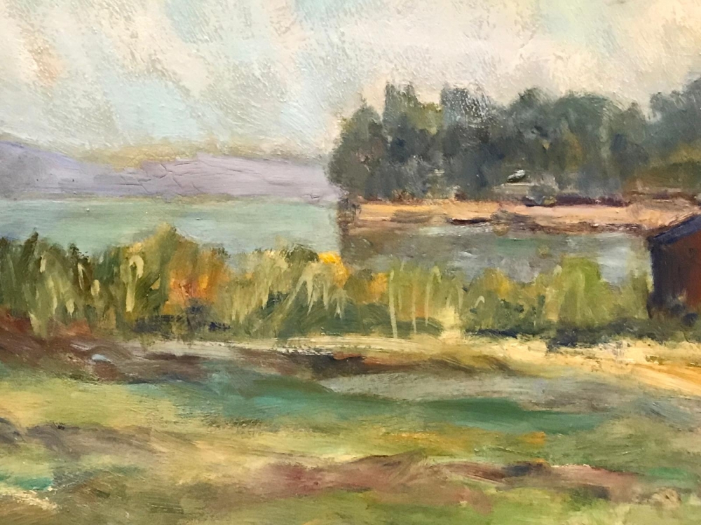 \"Paisaje con Casa junto al Lago\", Guido Frick (1947), 1976