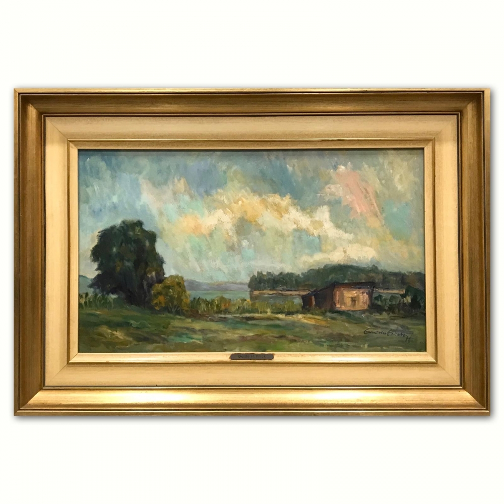 \"Paisaje con Casa junto al Lago\", Guido Frick (1947), 1976