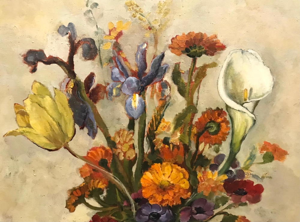 ”Nature Morte aux Fleurs Variées”, Jacques Fabres (ca 1900), 1958