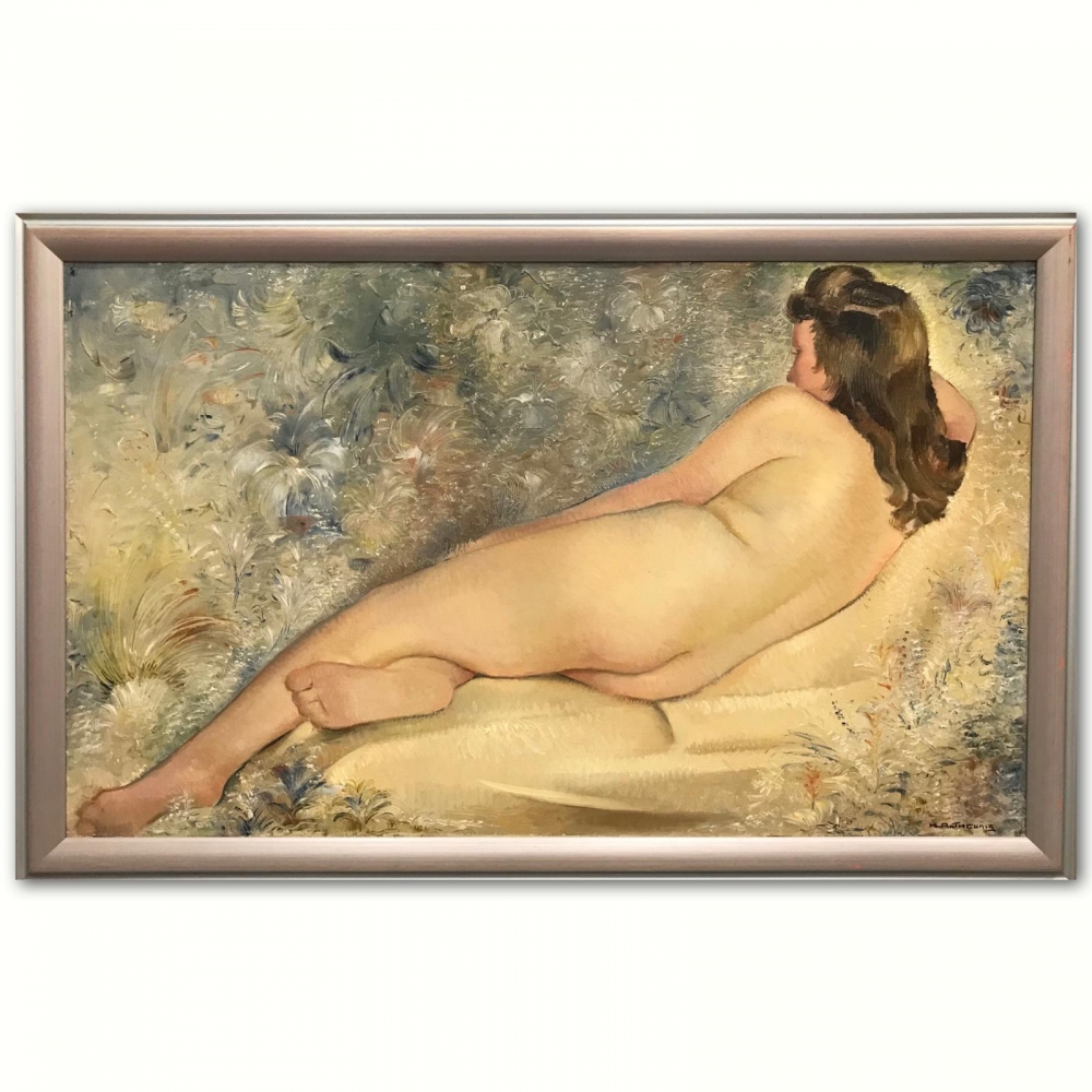 \"Reposo Contemplativo entre Flores\", Henricus Franciscus Petrus Antheunis (1905-1975), primera mitad del siglo XX 