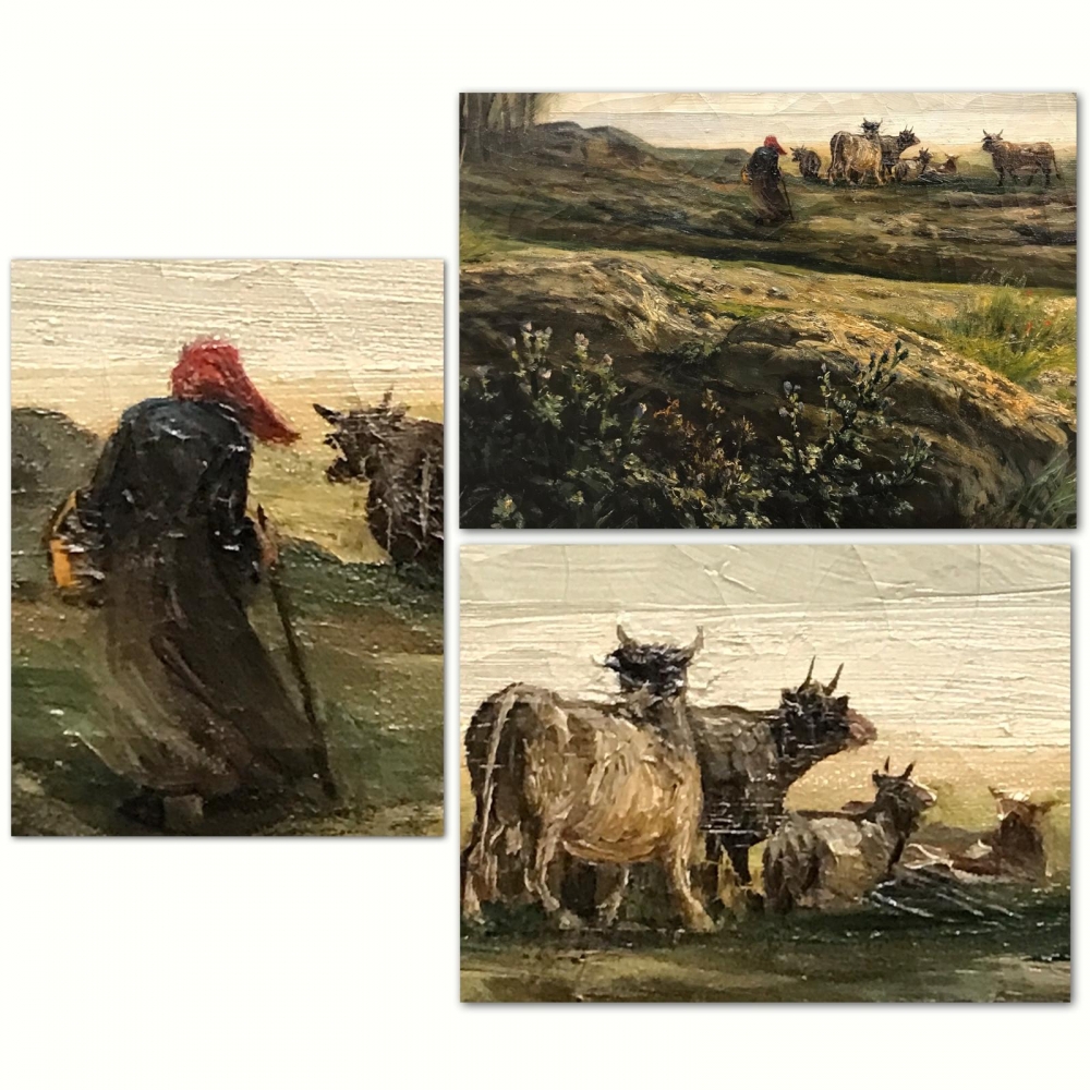“Paisaje Lacustre con Vacas”, Joan Rabadá i Vallbé (1850-1899), 1879