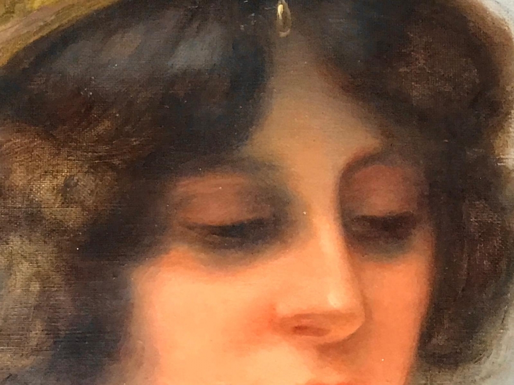 “Jeune Demoiselle Lisant”, Alexandre Dubiez (1873-1921), escuela de Lyon, finales del siglo XIX