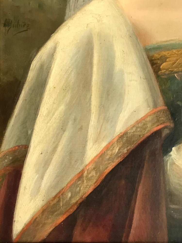 “Jeune Demoiselle Lisant”, Alexandre Dubiez (1873-1921), escuela de Lyon, finales del siglo XIX