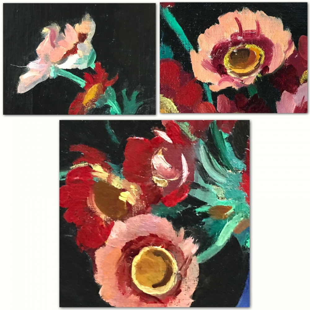 ”Still Life with Red and Yellow Poppies in a Vase”, Philip Naviasky (1894-1983), años 20-30 del siglo XX