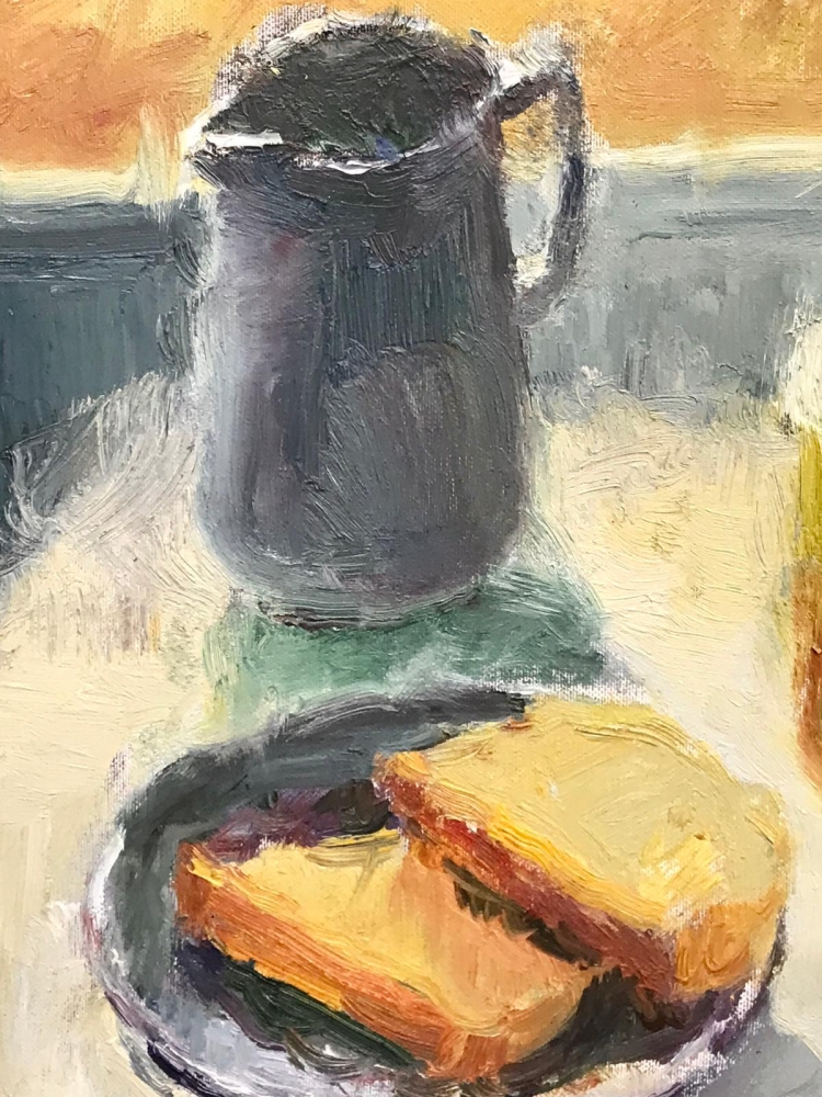 \"Petit Déjeuner près de la Fenêtre\", École Française, 1997