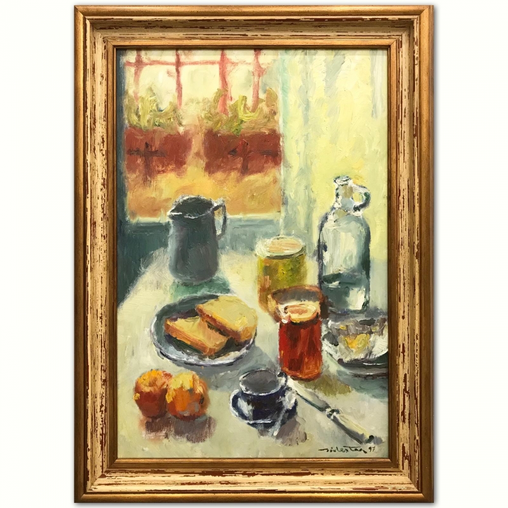 \"Petit Déjeuner près de la Fenêtre\", École Française, 1997