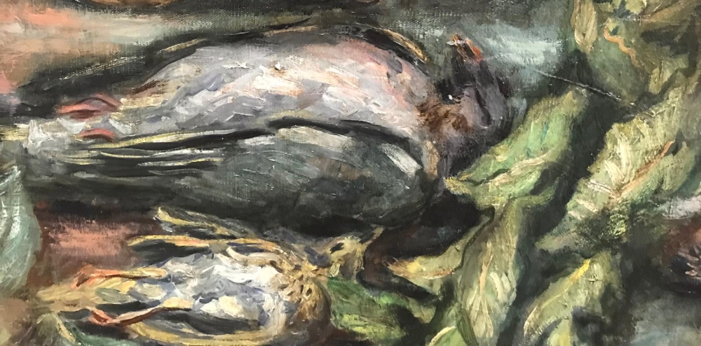 “Bodegón de Caza”, óleo sobre lienzo, Glòria Morera Font (1938), 1978