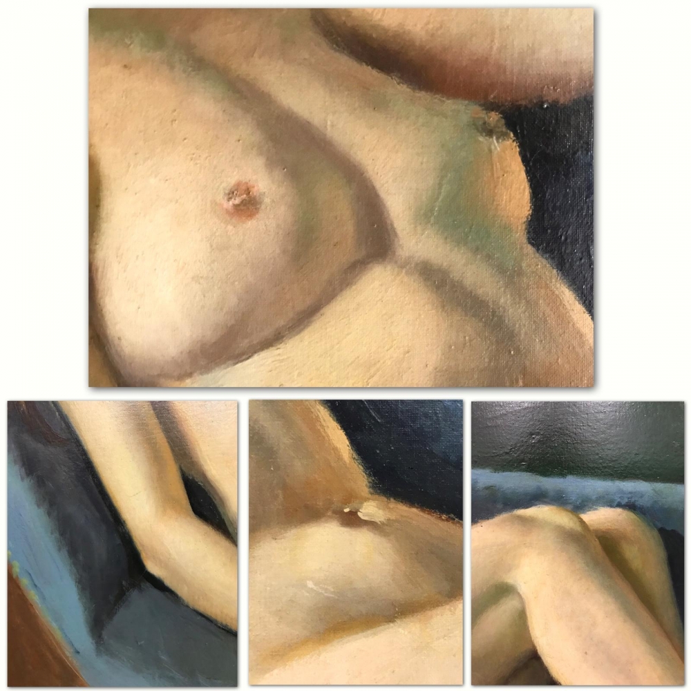 ”Desnudo en el Diván”, Enric Trapero Ballestero (ca.1920), años 60-70 del siglo XX