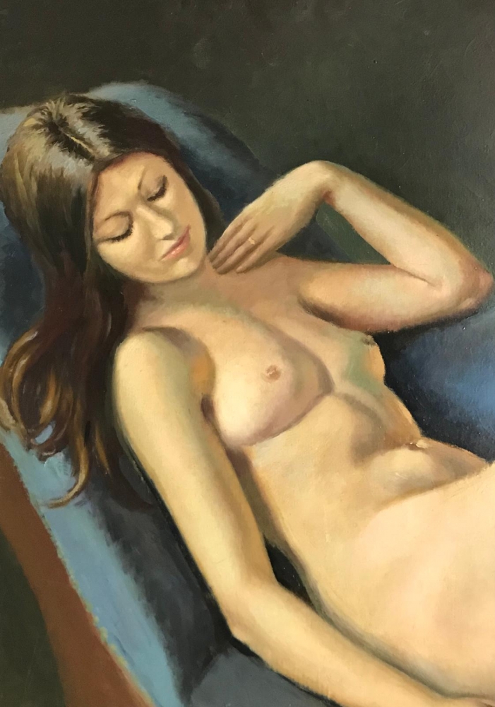 ”Desnudo en el Diván”, Enric Trapero Ballestero (ca.1920), años 60-70 del siglo XX