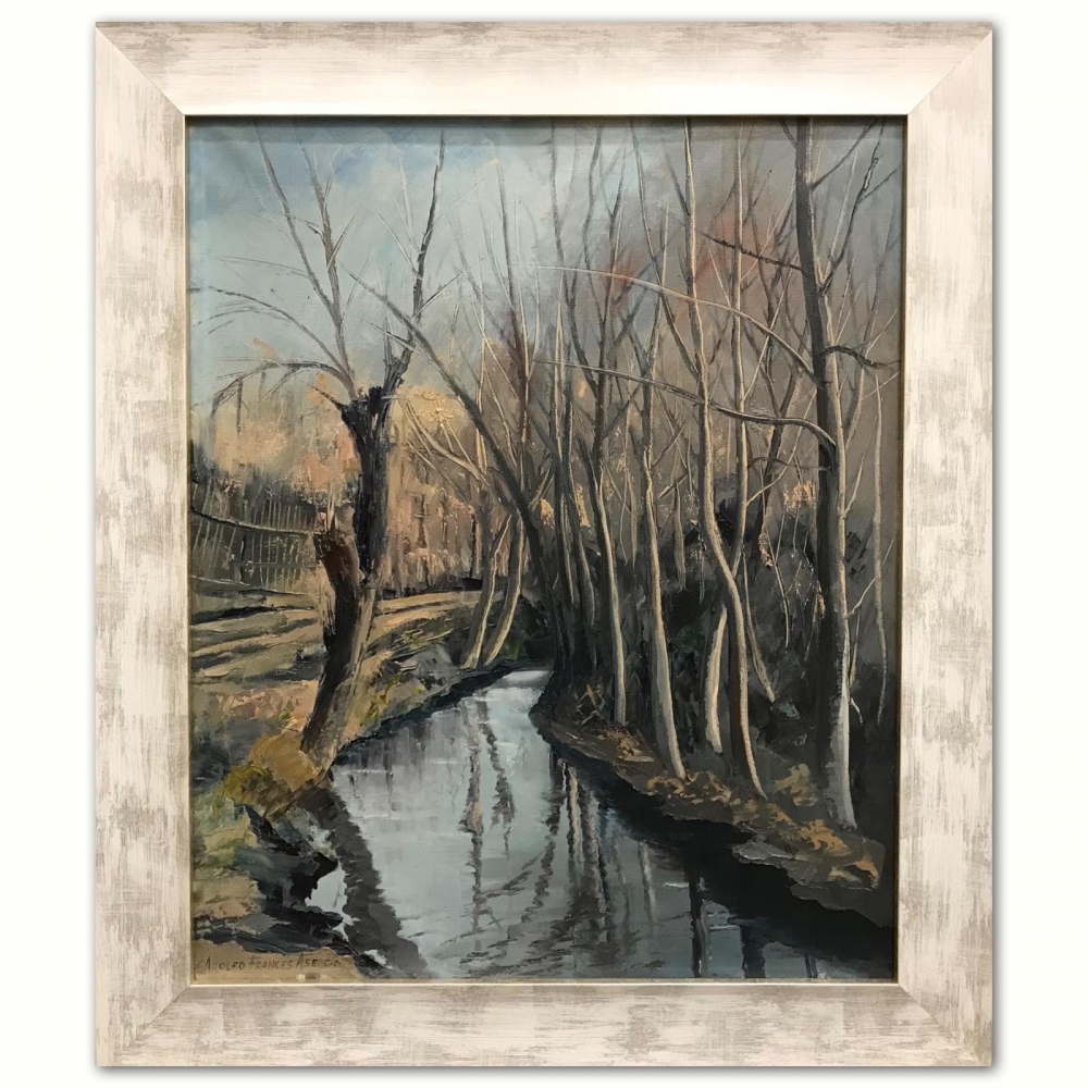 ”Paisaje Otoñal Lacustre”, Adolfo Francés Asencio (1912-2003), años 80 del siglo XX 