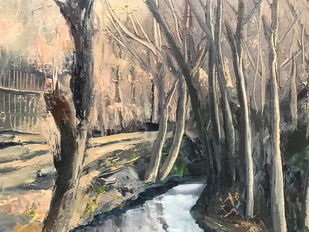 ”Paisaje Otoñal Lacustre”, Adolfo Francés Asencio (1912-2003), años 80 del siglo XX 
