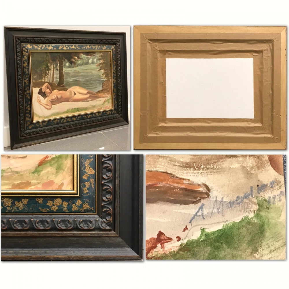 ”Femme Nue au Bord d'un Lac”, Amédée Muselier (1877-1949), 1930