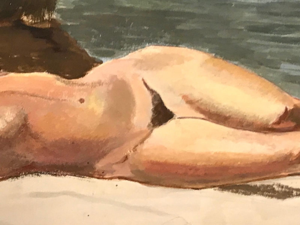 ”Femme Nue au Bord d'un Lac”, Amédée Muselier (1877-1949), 1930