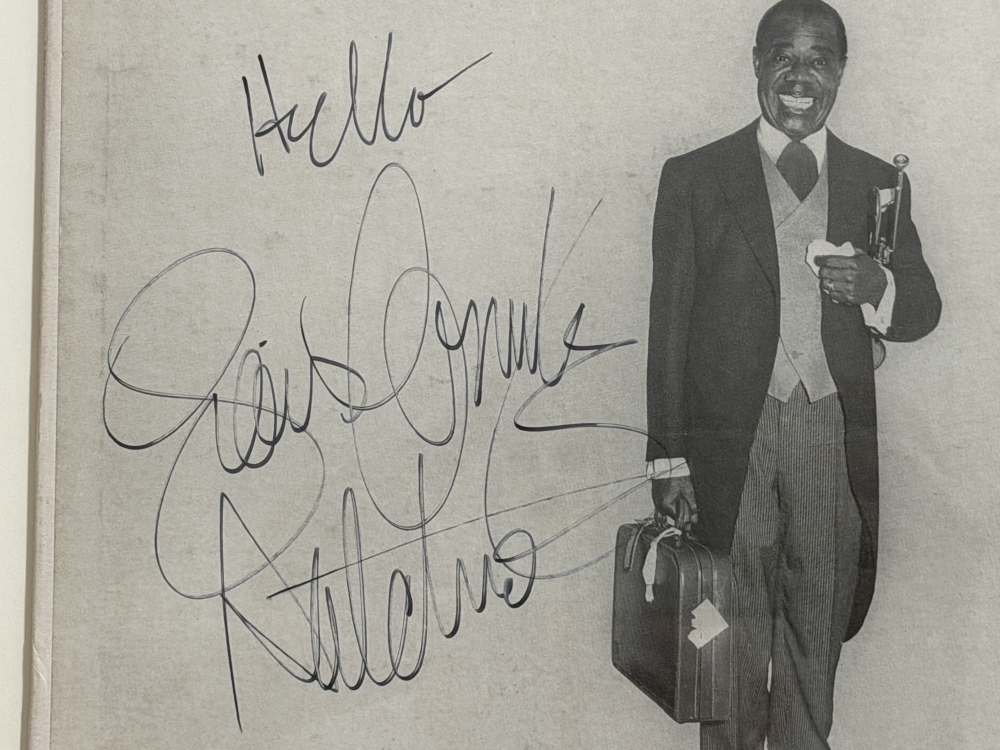 Louis Armstrong, LP firmado, Ambassador Satch, Columbia CL 840, R772