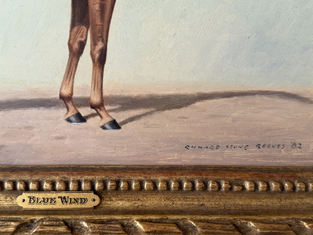 Richard Stone Reeves, óleo sobre tabla, 1982, Blue Wind, american horse
