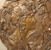 Relieve Art Nouveau de pared bronceado, 1900 - 1920