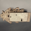 Cerradura de puerta / armario barroca original de 1740