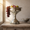 Antigua pila bautismal portátil de latón macizo, siglo XIX