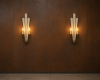 Pareja de apliques Mid-Century, espejos, 1960s, Hollywood regency