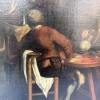 Óleo sobre tabla, “Escena de género”, escuela holandesa, siglo XIX, Países Bajos