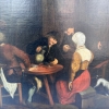 Óleo sobre tabla, “Escena de género”, escuela holandesa, siglo XIX, Países Bajos