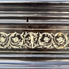 Cofre / Joyero, madera ebonizada, chapa de raíz y hueso, siglo XIX, Belfort, Alemania