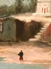 “Paisaje Lacustre con Juncos y Pagoda”, escuela china, primera mitad del siglo XX