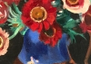 ”Still Life with Red and Yellow Poppies in a Vase”, Philip Naviasky (1894-1983), años 20-30 del siglo XX