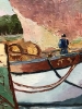 ”Tartane à Antibes”, Victor Bruzac (1895-1977), años 50-60 del siglo XX