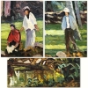 ”Paisaje Campestre con Personajes junto al Río”, Herminia Reverter Santasusagna (1945), 1972