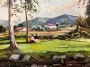 ”Paisaje Campestre con Personajes junto al Río”, Herminia Reverter Santasusagna (1945), 1972