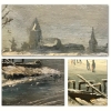 ‘’Paysage d’Hiver aux Patineurs‘’, Charles Henri Joseph Leickert (1818-1909), óleo sobre roble, siglo XIX